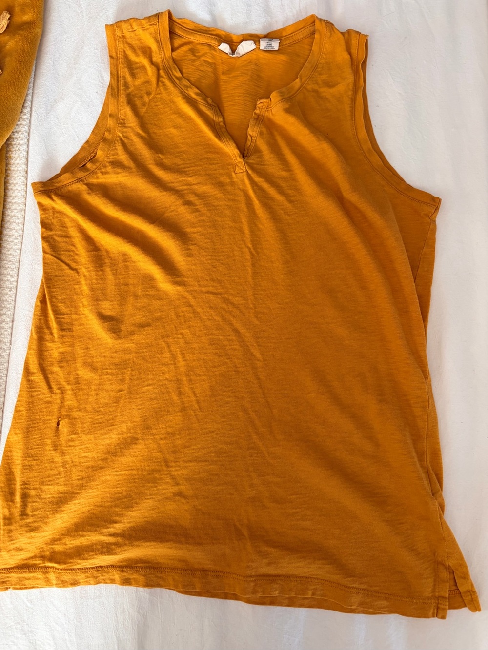 Christian Siriano Sleeveless V-Neck Tank Top - Mustard Yellow
